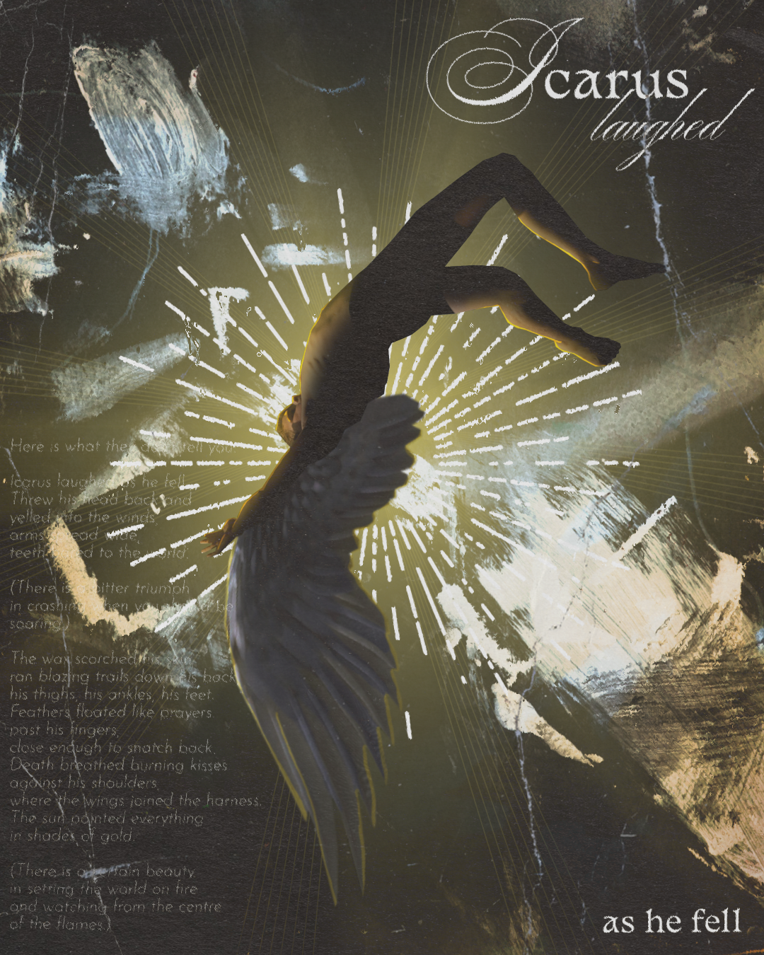 Icarus Laughed — Poetry Poster