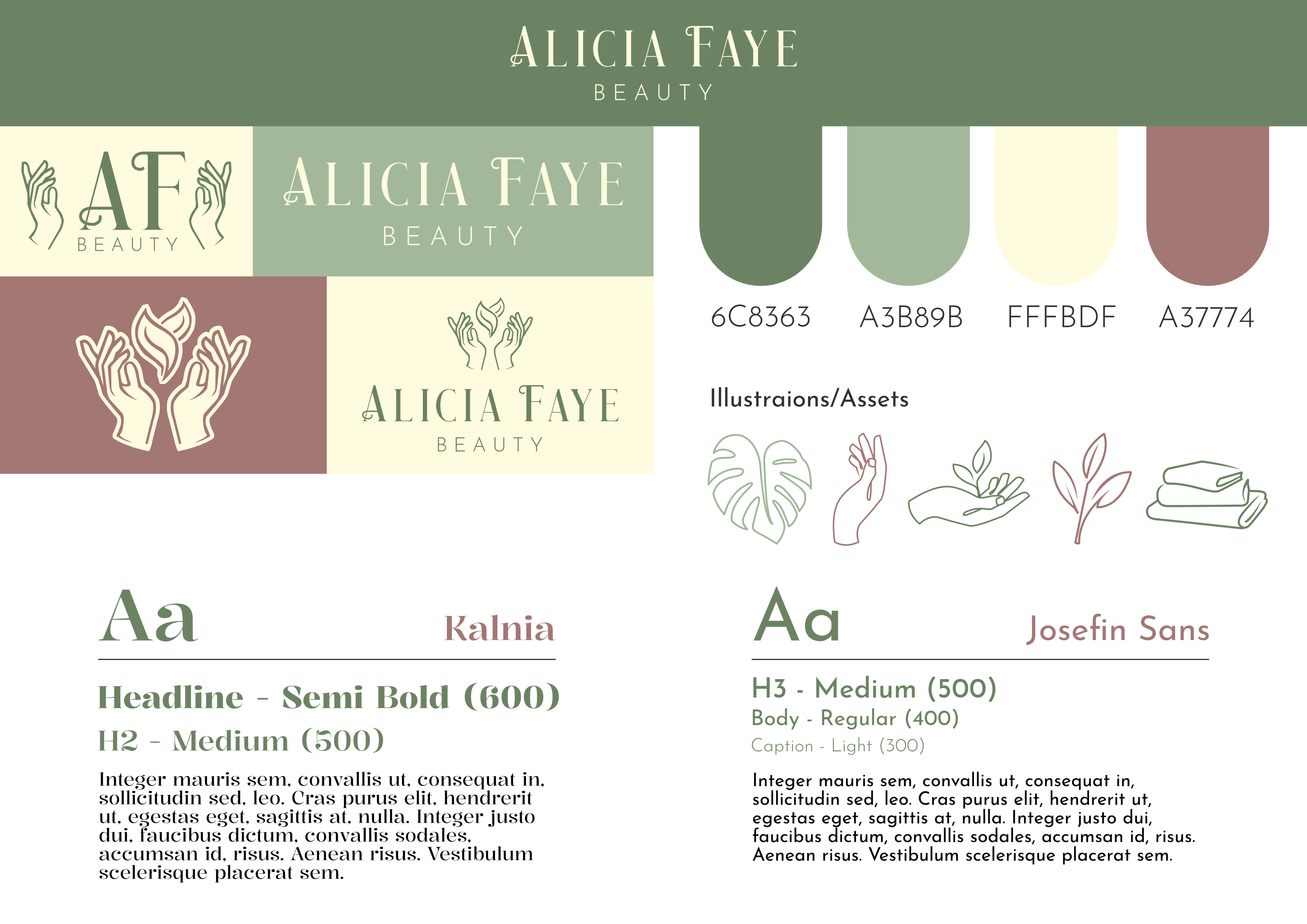 Alicia Faye Beauty — Brand Sheet
