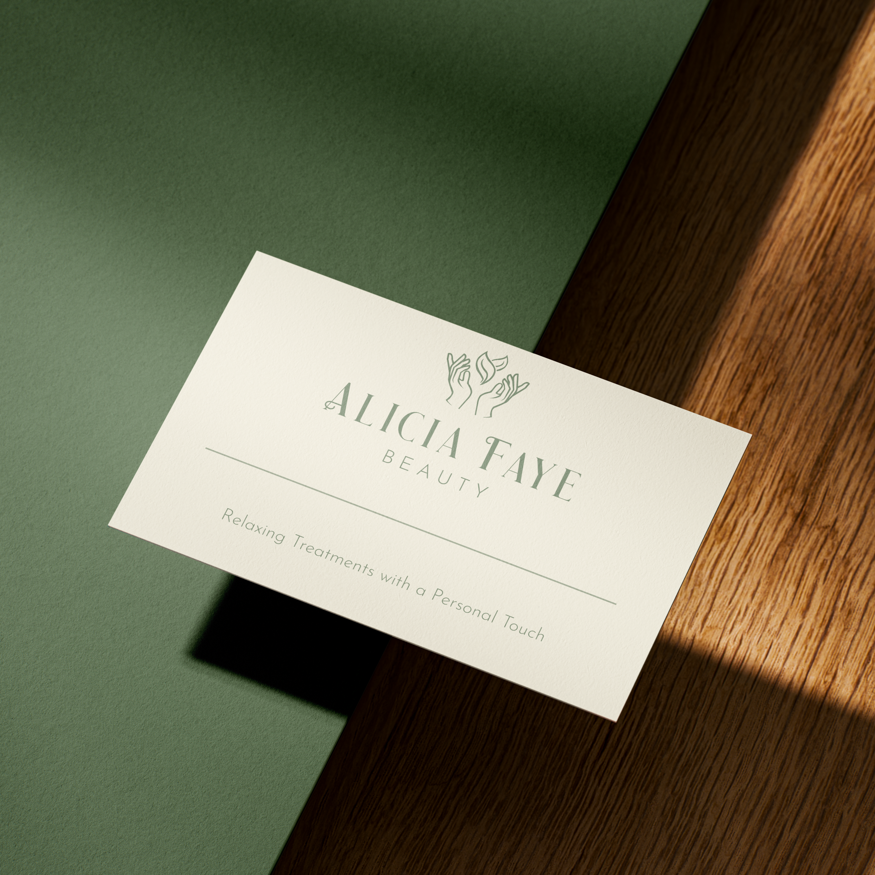 Alicia Faye Beauty — Business Card Mockup
